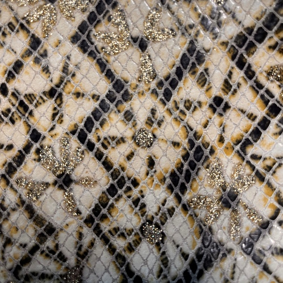 Vintage HOBO Sable Wristlet/Clutch - Snakeskin Embossed Leather (Twinkle Print) - Picture 6 of 9